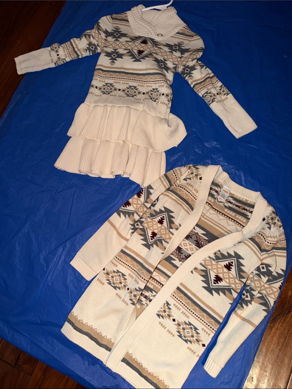 Gymboree Cream Aztec Print Kids Cardigan Set